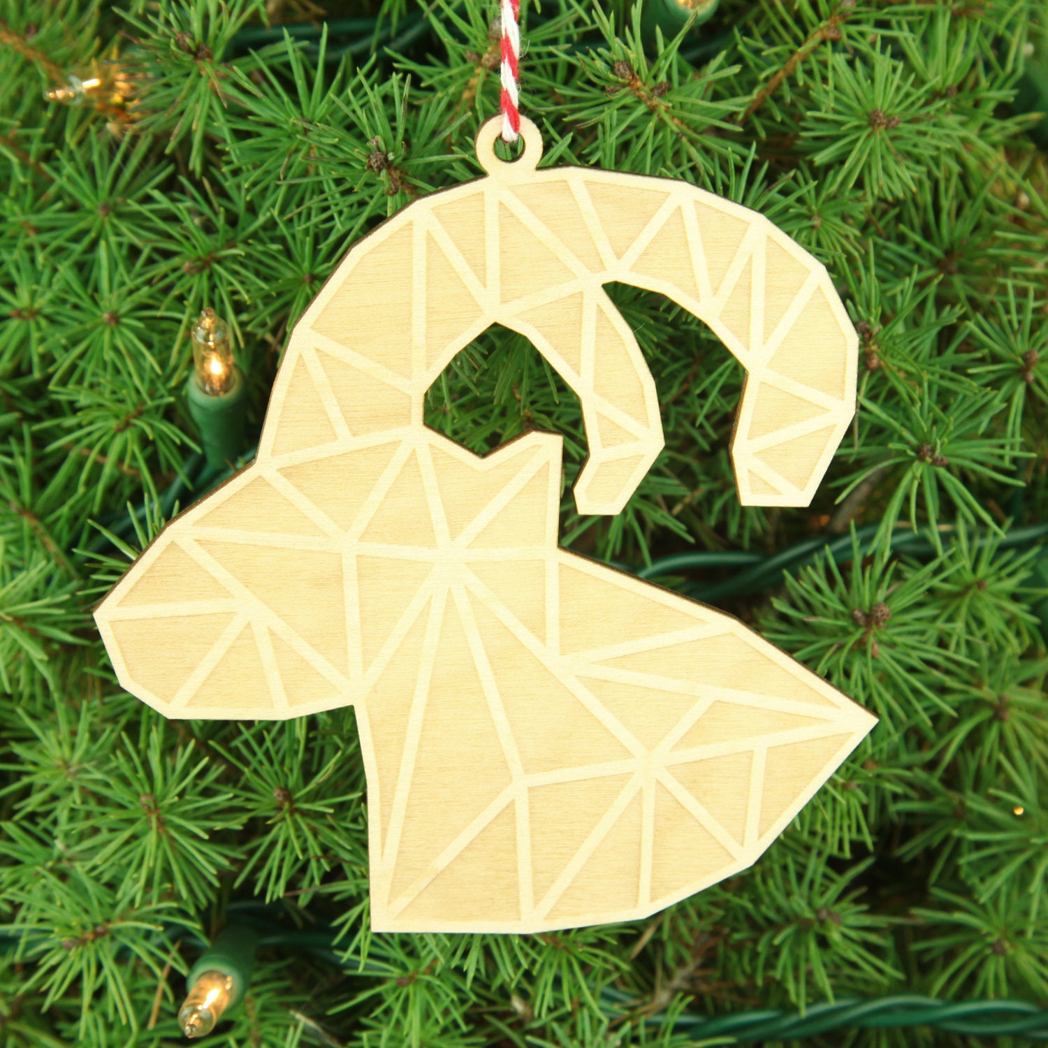 geometric christmas ornament capricorn