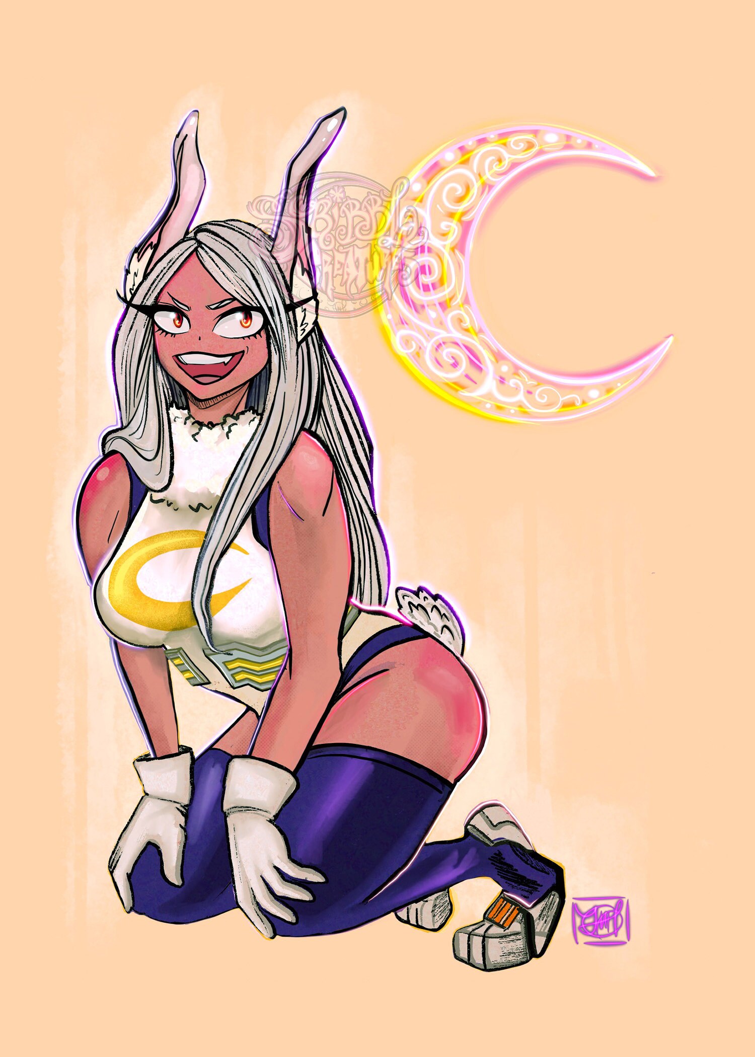 Rumi Usagiyama MHA Mirko 5x7 Art Print from Boku No Hero Etsy