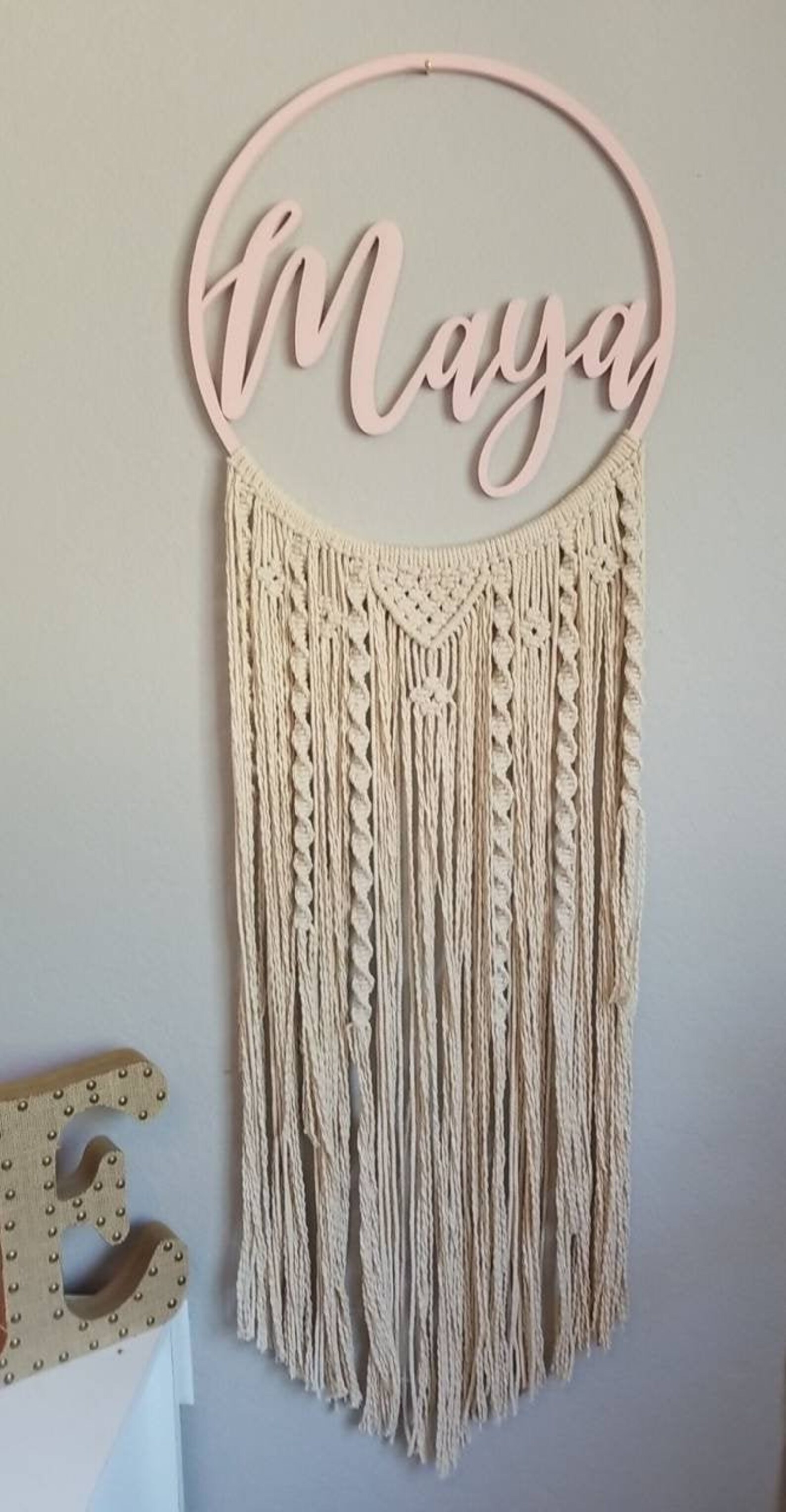 Name Sign Wall Hanging Macrame Wall Hanging Boho Decor Etsy