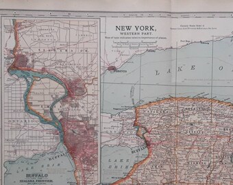 Map of Western New York - Etsy
