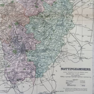 1904-nottinghamshire-antique-county-map-119-years-old-large-size