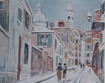 1953 Vintage Full Color Art Plate /"CHARTRES CATHEDRAL/" UTRILLO PARIS Lithograph