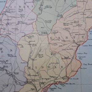 1895 Antique Isle of Man Map, Manx Map. Original Map, Victorian Print ...