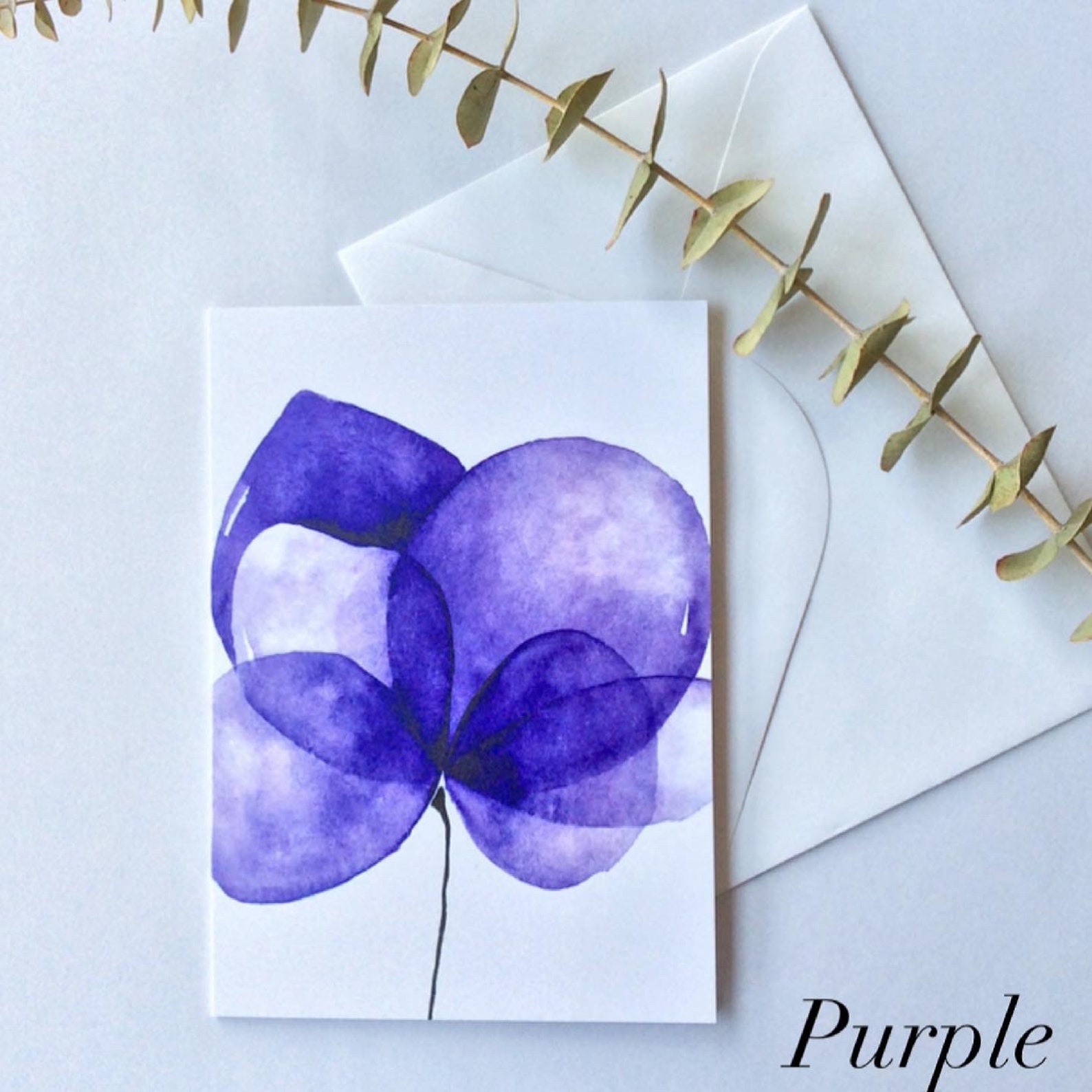 Blank Cards Floral Watercolour Flower Cards Greeting Etsy