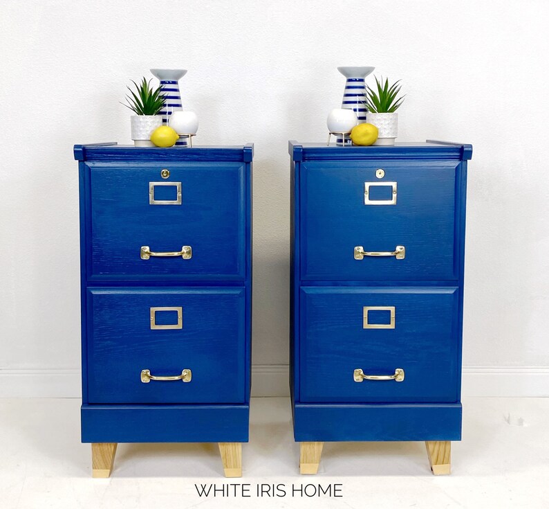 NAVY BLUE NIGHTSTANDS file Etsy