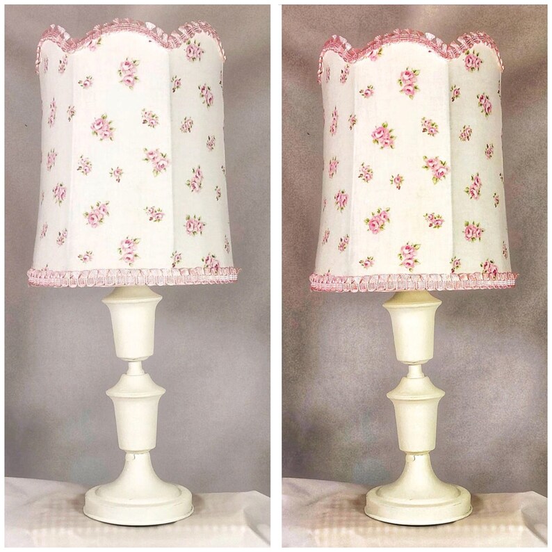 VINTAGE LAMP and Deconstructed Shade Cherub Nursery Cottage Chippy ...