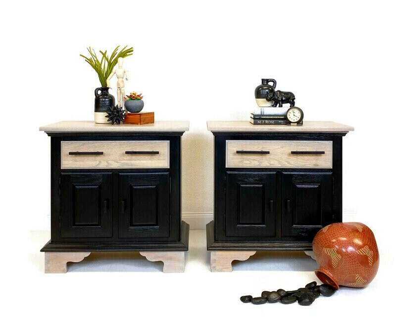 NIGHTSTANDS Black Modern Farmhouse Contemporary Minimalist Etsy Singapore