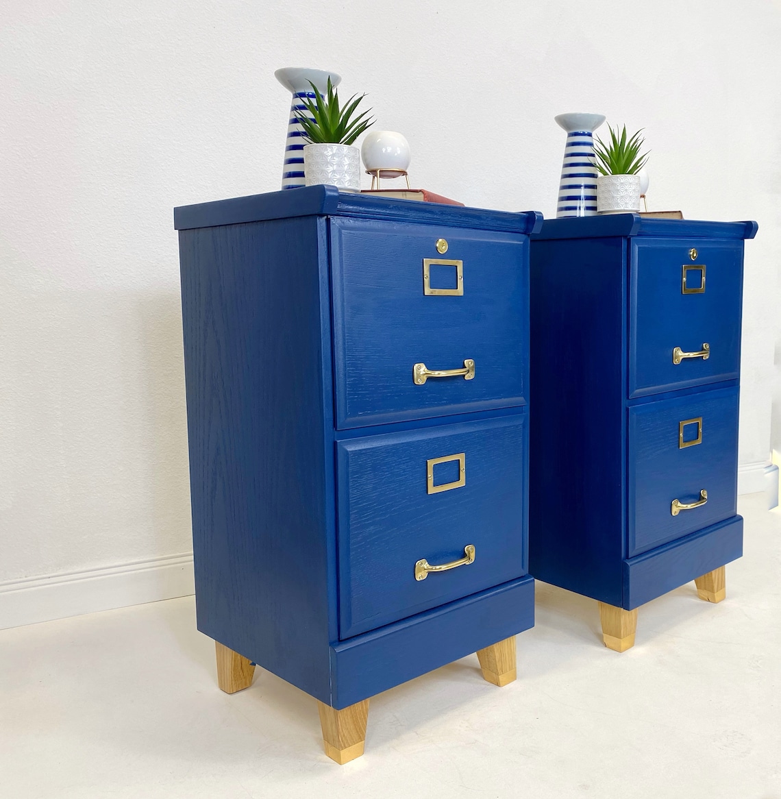 NAVY BLUE NIGHTSTANDS file cabinets | Etsy