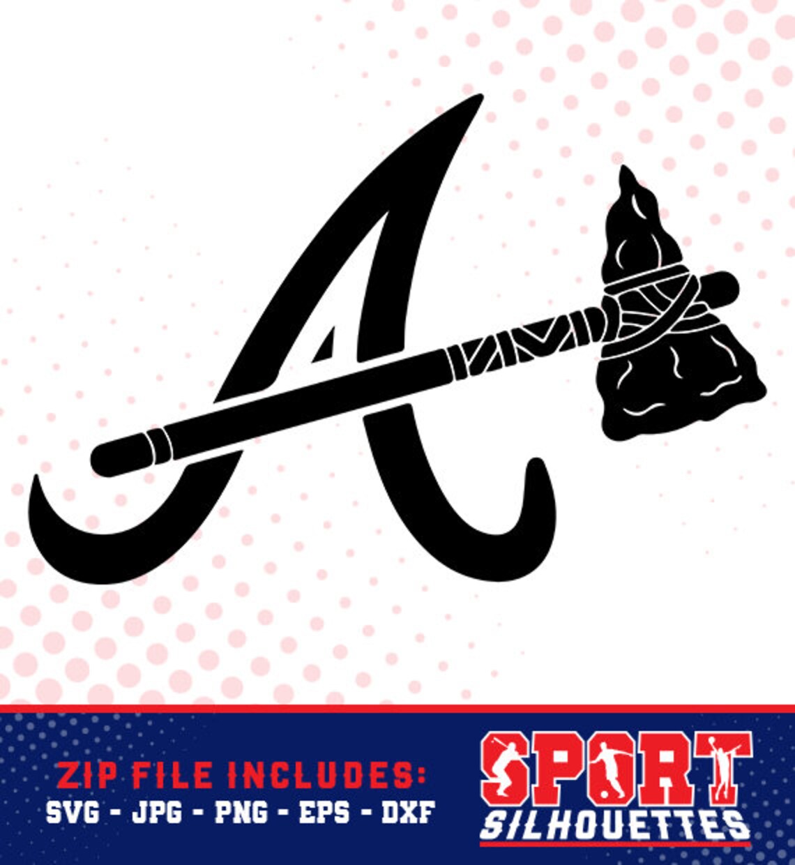 Atlanta Braves silhouette sport silhouettes Baseball Etsy