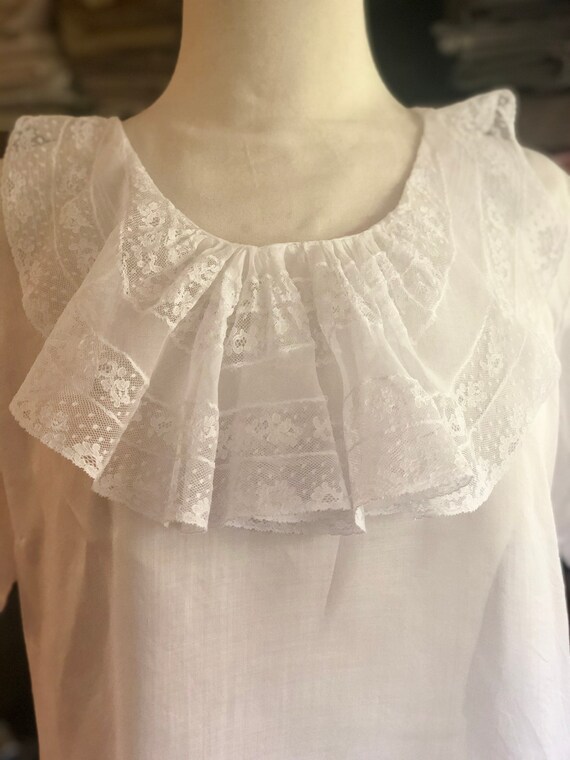 1930's Blouse with Lace Flounce - image 2