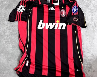 2006-2007 AC Mailand Champions-League-Finale-Fußballtrikot, Retro AC Mailand-Fußballtrikot, Jersey Net 2006-2007, Vintage-Trikot
