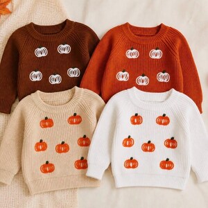 Toddler Pumpkin Sweater, Fall Kids Sweater, Thanksgiving Outfit, Pumpkin Patch Outfit, Baby & Toddler Fall Clothing,Halloween Kids Sweaters
