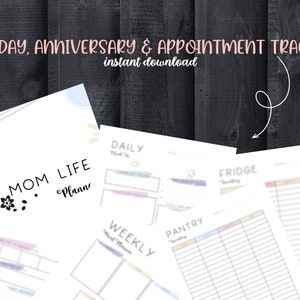 Personalized Anniversary and Birthday Tracker, Date Organizer for Special Occasions