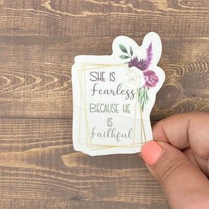 She is Fearless, Bible Verse Gifts,Inspirational decals,Waterproof sticker,Most Popular Items,Trending Now,Bible Journaling, Gifts for Women