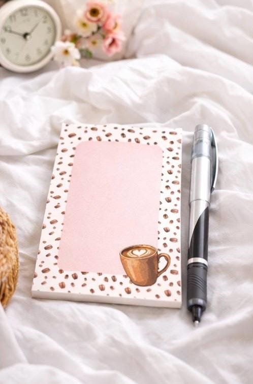 4x6 Notepad for Notes | Coffee Lover Notepad | 50 Sheet Blank Mini ...