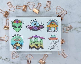 UFO Sticker, Alien Stickers, Area 51, Space Sticker, Alien Lover Gifts, Alien Sticker Bundle, I Still Believe, Alien Clipart, Space Clipart