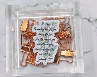 Jeremiah 29:11, Bible Verse Sticker, Inspirational decal, Waterproof sticker, Most Popular Items, Trending Now, Bible Verse Gift for Women