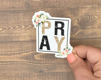 Pray, Bible Verse, Inspirational Decals, Waterproof Stickers, Trending Now, Bible Journaling, Bible Verse Gifts for Women