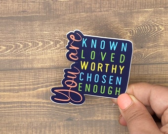You are Loved, Bible Verse Stickers, Inspirational decals, Waterproof sticker, Most Popular Items, Bible Journaling, Bible Gifts for Women