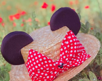 Minnie Mouse Canotier Sombrero de Paja