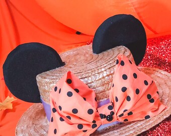 Halloween Boo to you Polka Dot Canotier Straw Hat