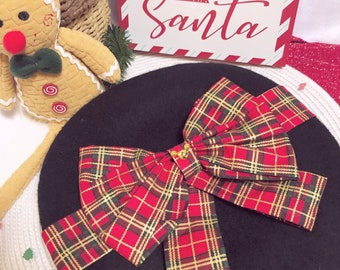 Christmas Bow  Beret