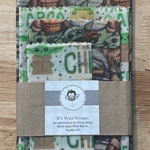 Pack of 4 | B&#39;s Wax Wraps | Natural Wax Wrap | Zero Waste