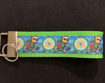 Link keyfob/Zelda/keychain/wristlet/wristband/video games