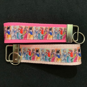 Disney Princesses keyfob/wristband/wristlet/keychain