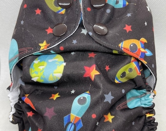 Flying though space Reusable Swim Diaper or One Size Fits Most Cloth Pocket Diaper/swimmer/cloth nappy