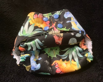Colorful Little Dinos print pul reusable swim diaper or one size fits most cloth pocket diaper/swimmer/water diaper/cloth nappy