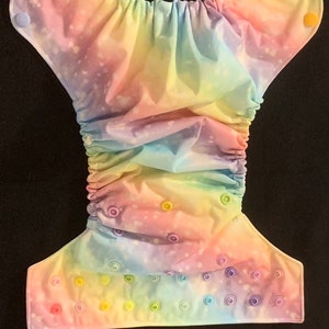 Pastel Rainbows one size fits most reusable cloth pocket diaper/swim diaper/swimmer/swim nappy/cloth nappy