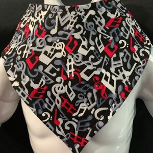 Music Notes B-Dry Drool bib/Bibdana/Bandana Bib
