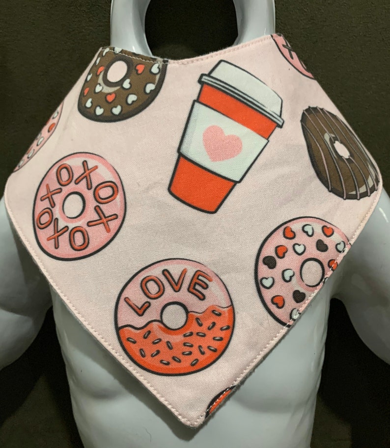 Valentines Day treats with love B-Dry drool bibdonutscoffeebandana bibbibdana