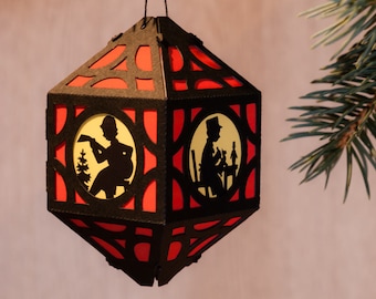 Christmas paper lantern in 8 colours and 4 motifs