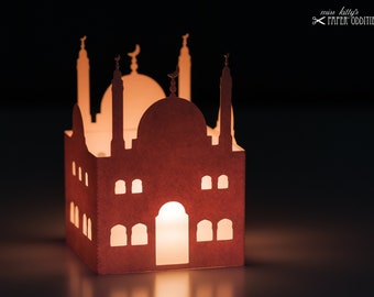 Windlight craft kit »Mosque« in different colours