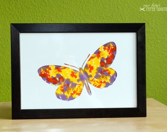 DIY-Wachs-Bügelbild »Schmetterling No. 5«