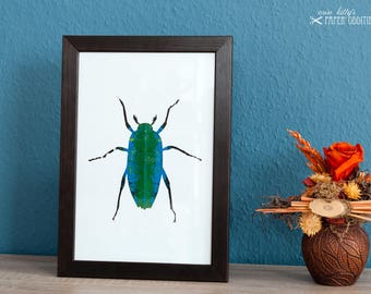 DIY Wax Iron Picture »Beetle No. 2«