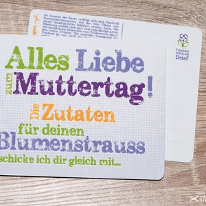 Muttertags-Postkarte mit Sommerblumensamen