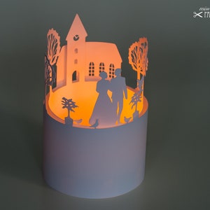 Set lanterna “Wedding”, 2 pezzi. per l'illuminazione con una candela (LED).