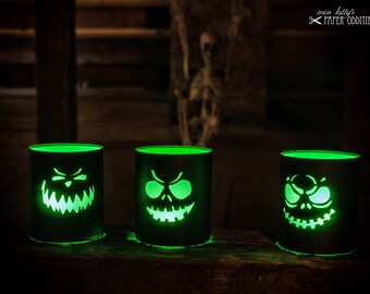 Conjunto de naves de luz de viento "Jack O'Lantern" negro