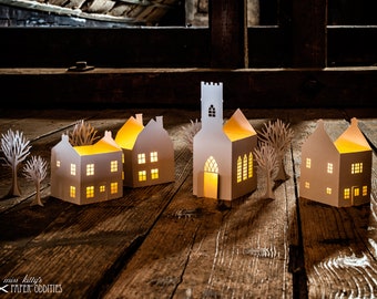 Windlight-Bastelset "Old English Light Village"