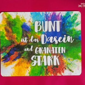 Ansichtkaart “Kleurrijk is bestaan en oersterk”, gevuld met zomerbloemzaadjes