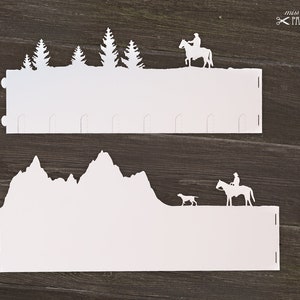 Windlight construction paper Trail riding in the Rocky Mountains, to be lit with an LED tea light image 5