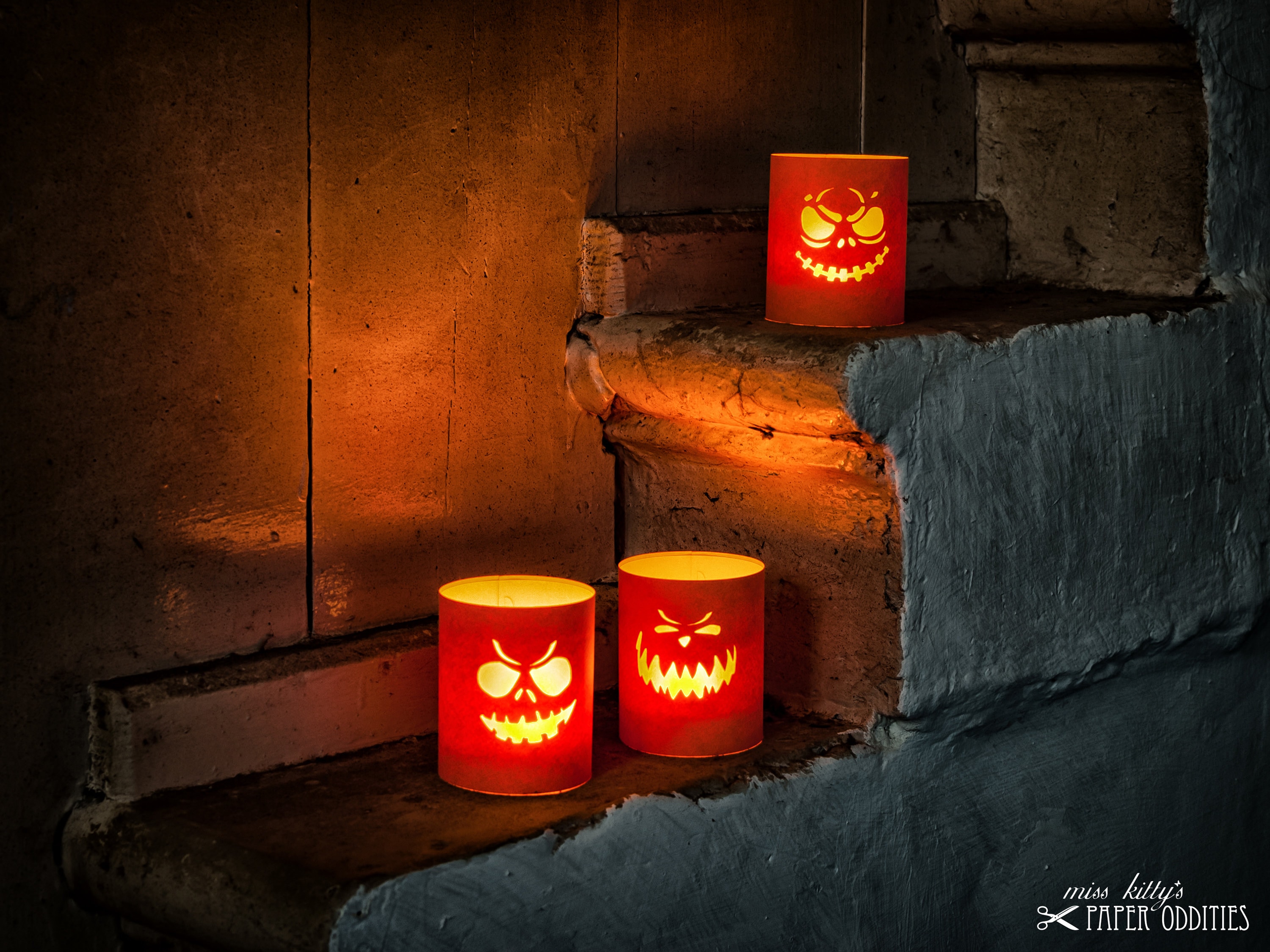ライト・ランタン OTEBO CRAFTS Lantern Craft Kit »jack O'lantern« Orange - Etsy
