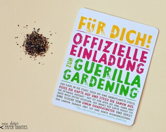 Guerrilla Gardening Postcard with Summer Flower Seeds