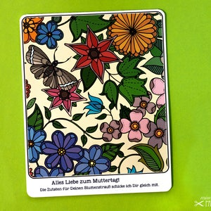 Muttertags-Postkarte mit Blumensamen