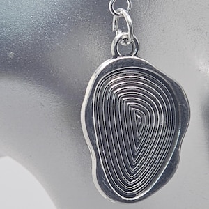 Finger print themed earrings