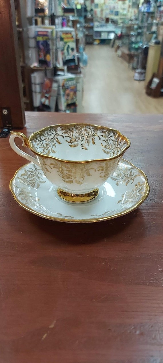 Royal Albert Tea Cup and Saucer With Gold Wheat Gold Trim Etsy