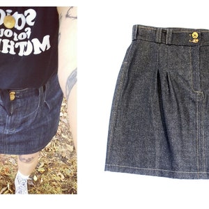 Get Me High Waisted Denim Skirt